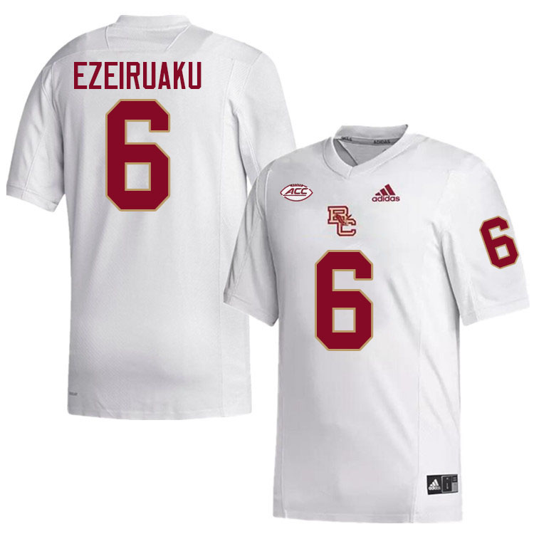 Boston College Eagles #6 Donovan Ezeiruaku College Football Jerseys Stitched-White